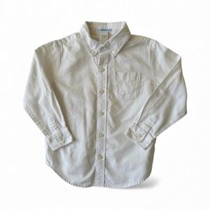 Janie and Jack Classic White Button Shirt Toddler Boy size 4